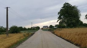 widok drogi po wykonaniu podbudowy