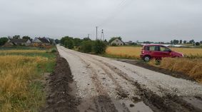 widok drogi po wykonaniu podbudowy