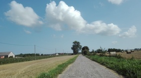 widok drogi przed rozpoczęciem prac