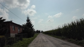 widok drogi przed rozpoczęciem prac