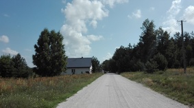 widok drogi przed rozpoczęciem prac