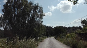 widok drogi przed rozpoczęciem prac