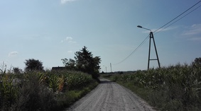 widok drogi przed rozpoczęciem prac