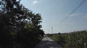 widok drogi przed rozpoczęciem prac