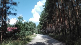 widok drogi przed rozpoczęciem prac