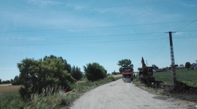 widok drogi przed rozpoczęciem prac
