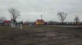 widok działki w trakcie wykonywania prac