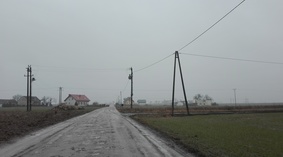 widok drogi przed rozpoczęciem prac
