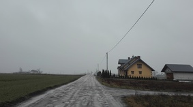 widok drogi przed rozpoczęciem prac