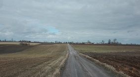 widok drogi przed rozpoczęciem prac