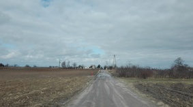 widok drogi przed rozpoczęciem prac