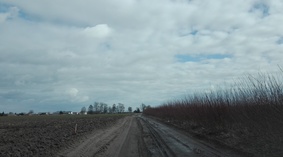 widok drogi przed rozpoczęciem prac