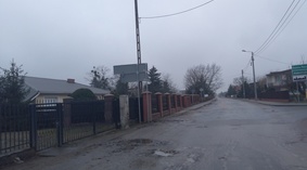widok drogi przed rozpoczęciem prac
