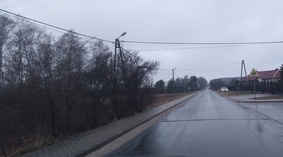 widok drogi przed rozpoczęciem prac