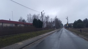 widok drogi przed rozpoczęciem prac