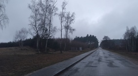 widok drogi przed rozpoczęciem prac