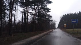 widok drogi przed rozpoczęciem prac