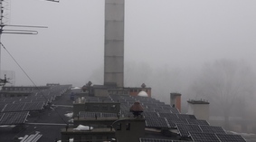 Służewo Szkoła Podstawowa. Montaż paneli fotowoltaicznych.