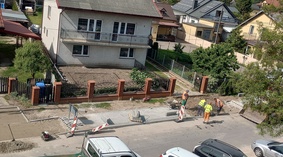 Budowa chodnika na ul. Szkolnej.