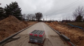 Wbudowanie podbudowy na ul. Okrężnej w km od 0+530 do km 0+700.