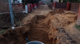 Budowa kanalizacji deszczowej na ul. Okrężnej na odcinku od km 0+000 do km 0+250.