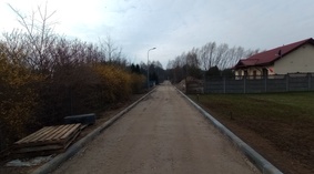 Wbudowanie podbudowy na ul. Okrężnej od km 0+400 do km 0+200.