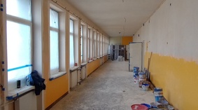 Remont korytarza piętro. Wykonanie gładzi.