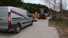 Badania zagęszczenia wbudowanej podbudowy.