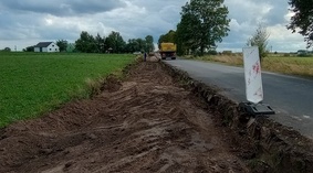 Korytowanie pasa drogowego w miejscowości Przybranowo wzdłuż drogi powiatowej nr 2619C.