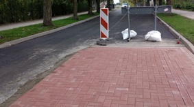 Wykonanie wyniesionego przejścia dla pieszych.
