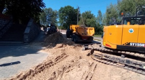 Budowa kanalizacji deszczowej na odcinku drogi od km 0+300 do km 0+000 km