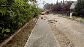 Budowa chodnika i wbudowanie podbudowy jezdni na odcinku drogi od km 0+000 do km 0+117