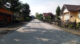 Zakończono układanie kostki brukowej.