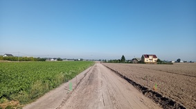 Korytowanie istniejącej drogi.