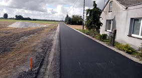 Wykonanie nawierzchni bitumicznej - warstwy wiążącej.