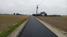 Wykonanie nawierzchni bitumicznej - warstwy ścieranej.