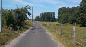 Stan drogi na dzień przekazania placu budowy.