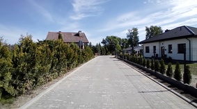 Wybudowany odcinek drogi od km 0+200 do km 0+338