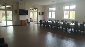Odbiór końcowy robót. Widok Wyremontowanej istniejącej sali świetlicy.