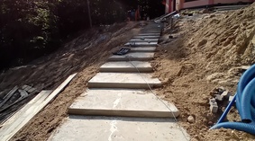 Remont schodów betonowych.