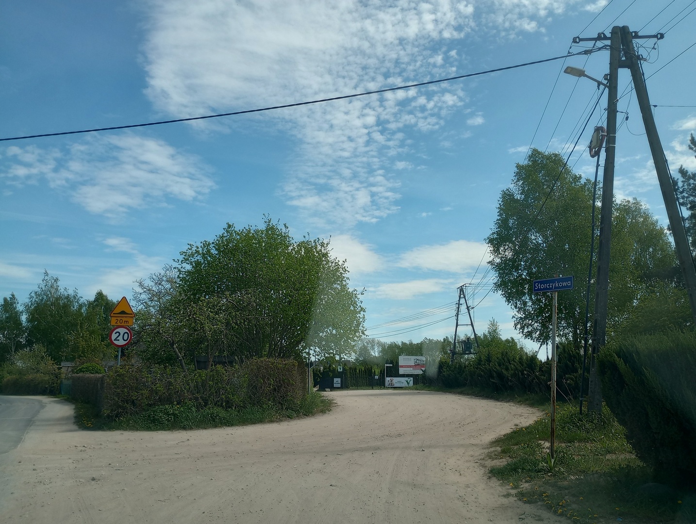 Stan ulicy Storczykowej na dzień przekazania placu budowy.