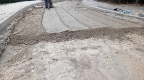 Wbudowanie podbudowy i warstwy mrozoochronnej z mieszanki związanej cementem na odcinku od km 0+257