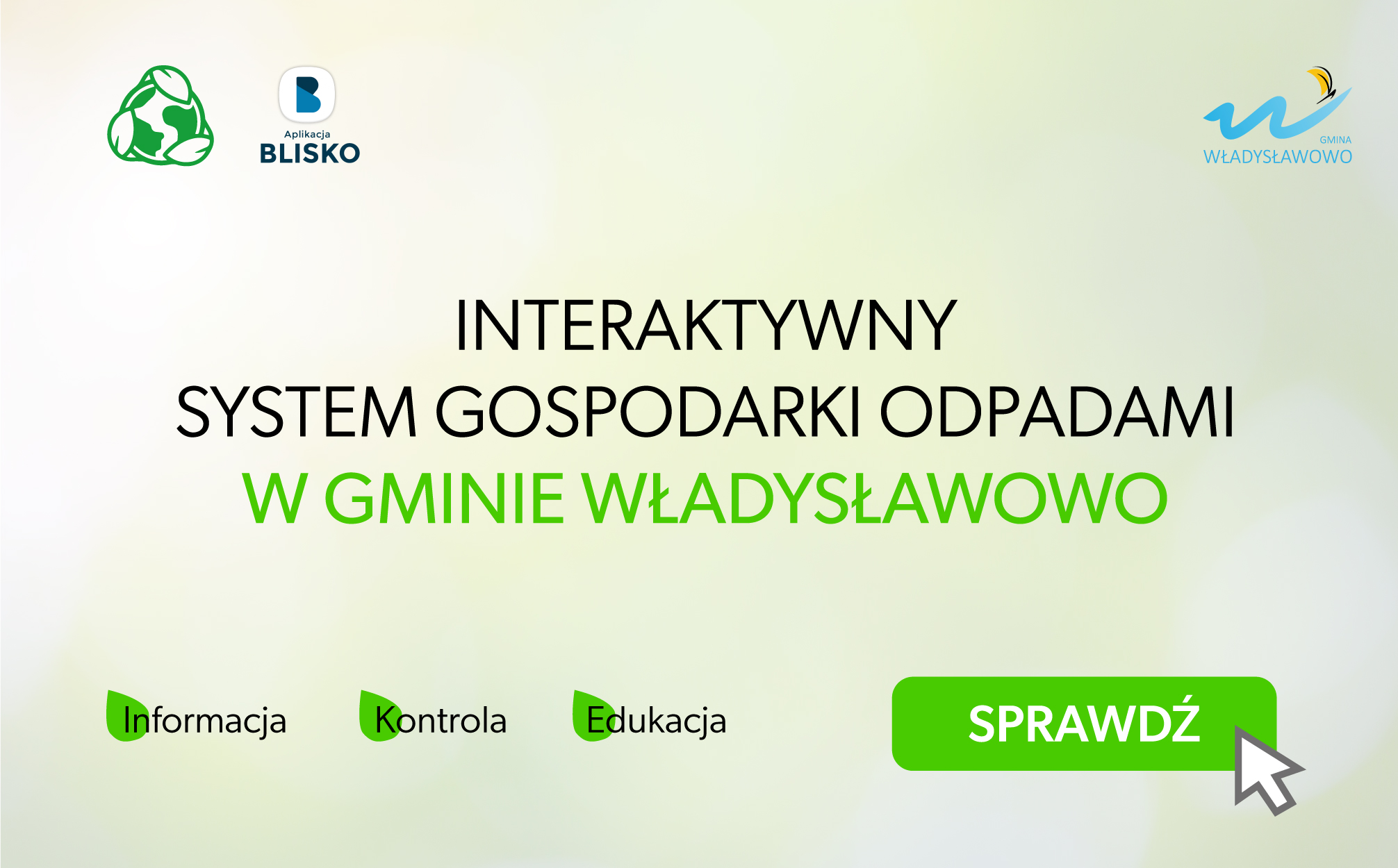 System wspierania zarządzaniem gospodarką odpadami w Gminie Władysławowo - baner