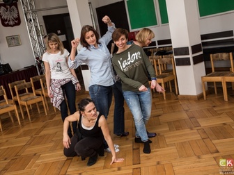 Jeden z układów podczas warsztatów teatralnych.