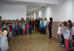 Wojtek został wyróżniony podczas uroczystego apelu (fot. SP 3 Władysławowo)