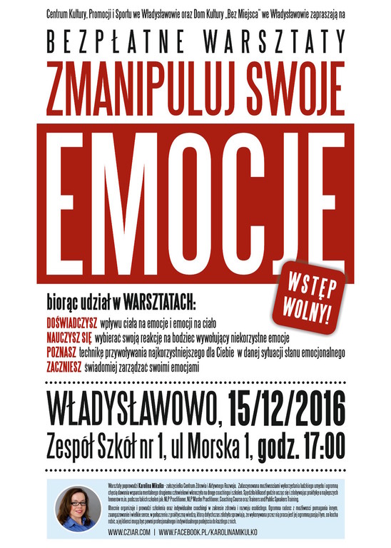 Warsztaty Zmanipuluj Swoje Emocje
