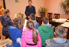 Wizyta podopiecznych Dziennego Ośrodka Pobytu dla Dzieci we Władysławowie u Burmistrza