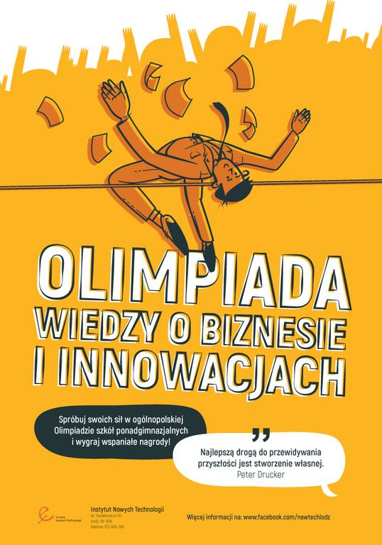 Plakat Olimpiady wiedzy o Biznesie i Innowacjach