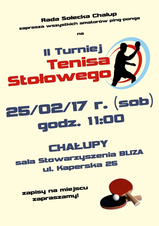 II Turniej Tenisa Stołowego w Chałupach