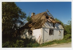 Kaszubska chata w Ostrowie - przed rozbiórką